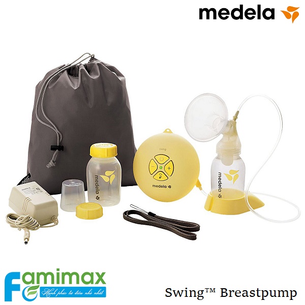Máy hút sữa Medela Swing (thương hiệu Thụy Sĩ nổi tiếng toàn cầu với lực hút 60-260mmHg)