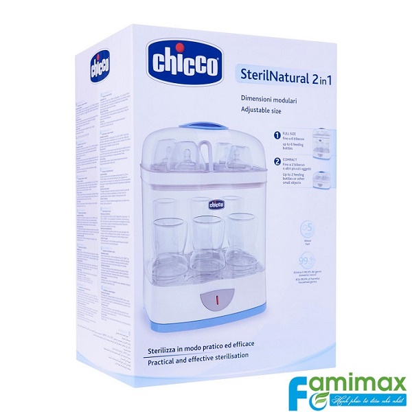 Máy tiệt trùng bình sữa Chicco Steril Natural 2 in 1