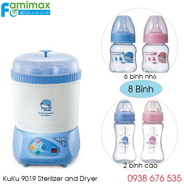 Máy tiệt trùng bình sữa và sấy khô KuKu KU-9019